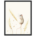 Harvest Mouse Wheat Stem Wall Art Ready to Hang UK Framed Print t — Framed Art Print | Wild Thread Co UK