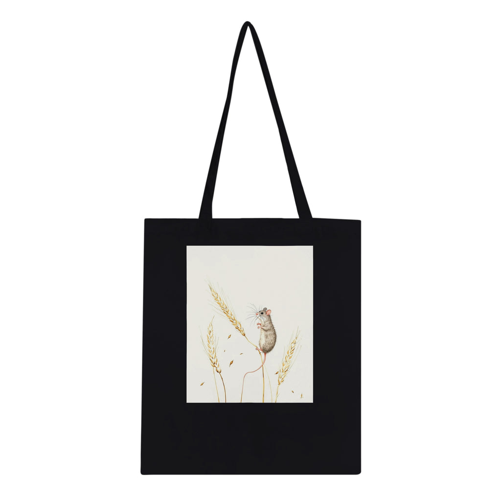 Harvest Mouse Wheat Stem Cotton Shopper UK Tote Bag UK Gift Tote Bag — detail view | Wild Thread Co