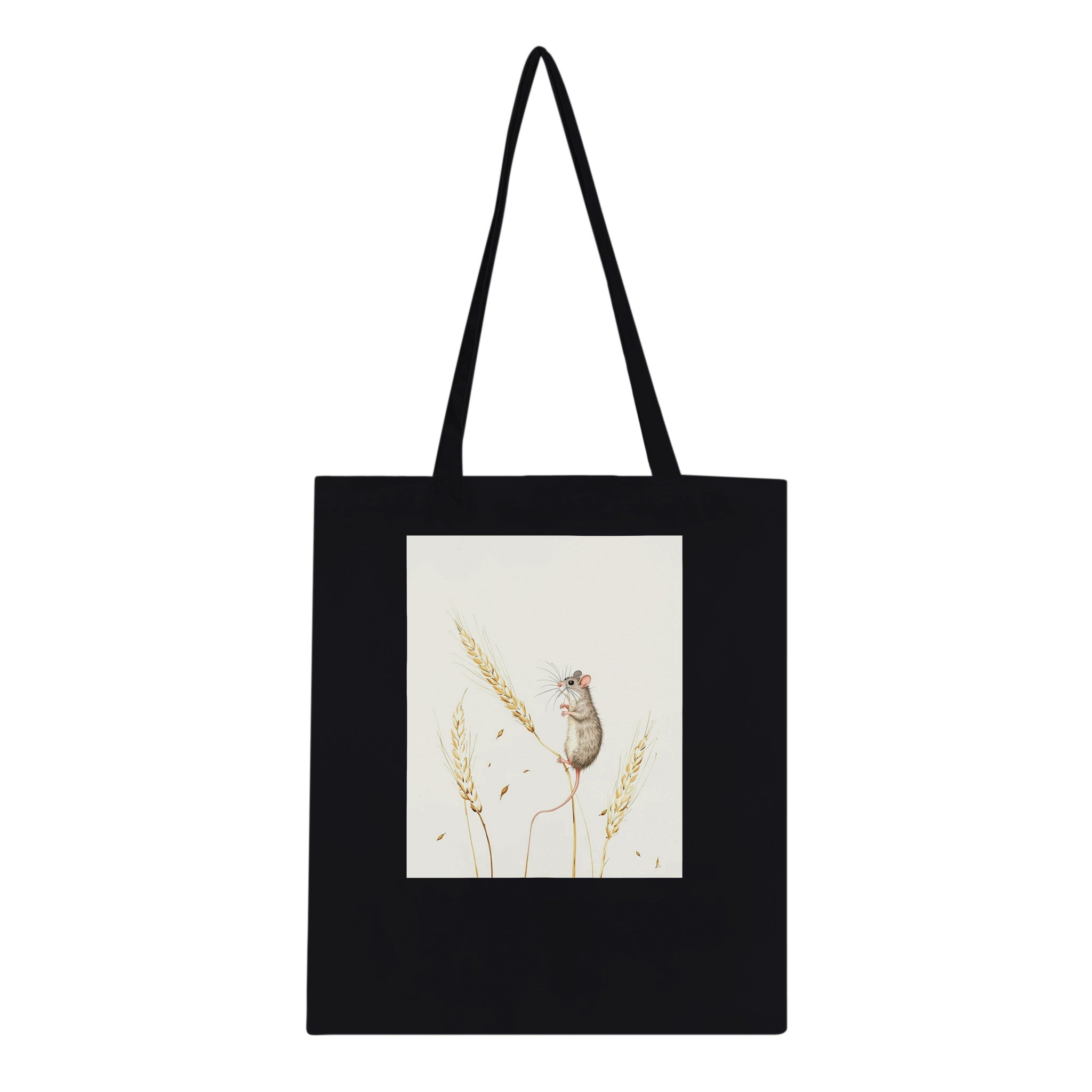 Harvest Mouse Wheat Stem Cotton Shopper UK Tote Bag UK Gift Tote Bag — detail view | Wild Thread Co