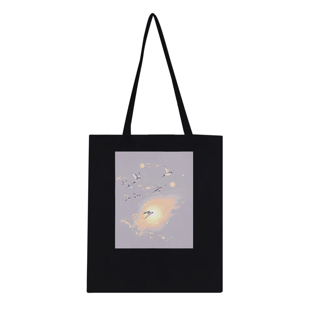 Swift Summer Evening Sky Cotton Shopper UK Tote Bag UK Gift Tote Bag — detail view | Wild Thread Co