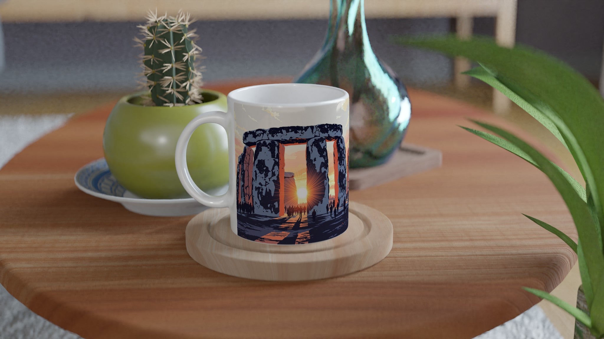 Stonehenge Winter Solstice Dawn Coffee Tea Ceramic 11oz Mug 1 Mug — detail view | Wild Thread Co