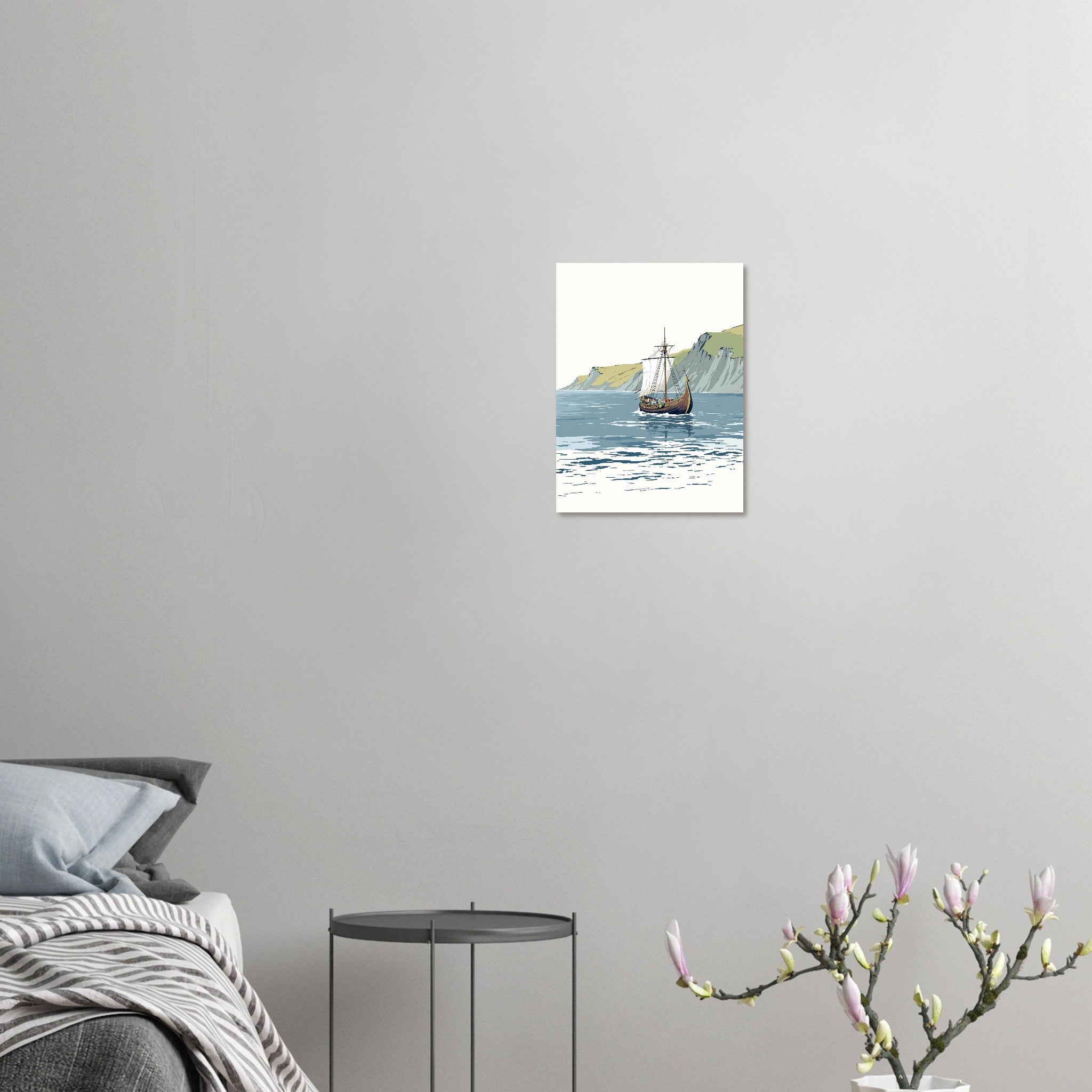 Viking Longship Art Wall Art UK Art Art Print Art Print — detail view | Wild Thread Co