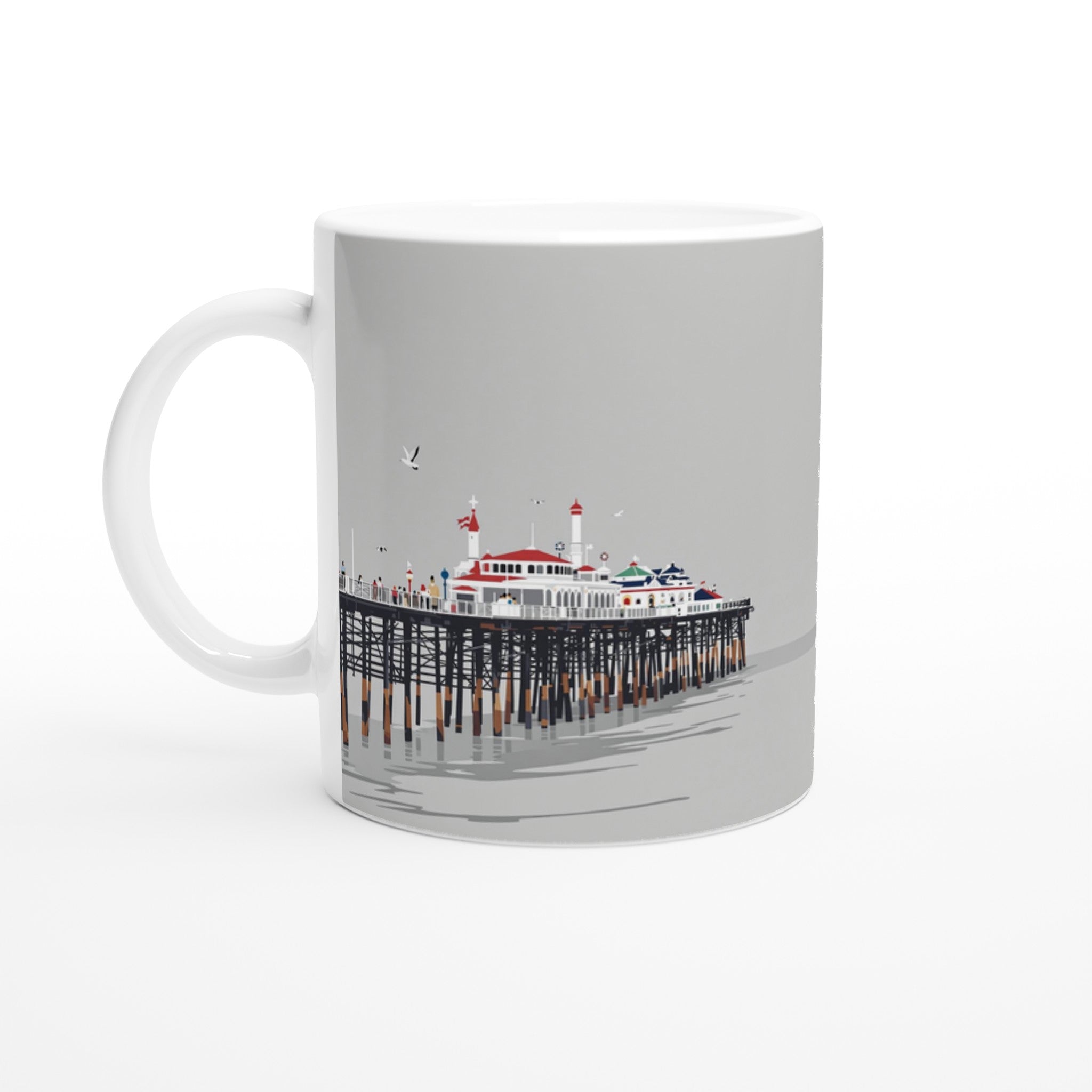 Victorian Seaside Pier Coffee Tea Ceramic 11oz Mug UK — Mug | Wild Thread Co UK