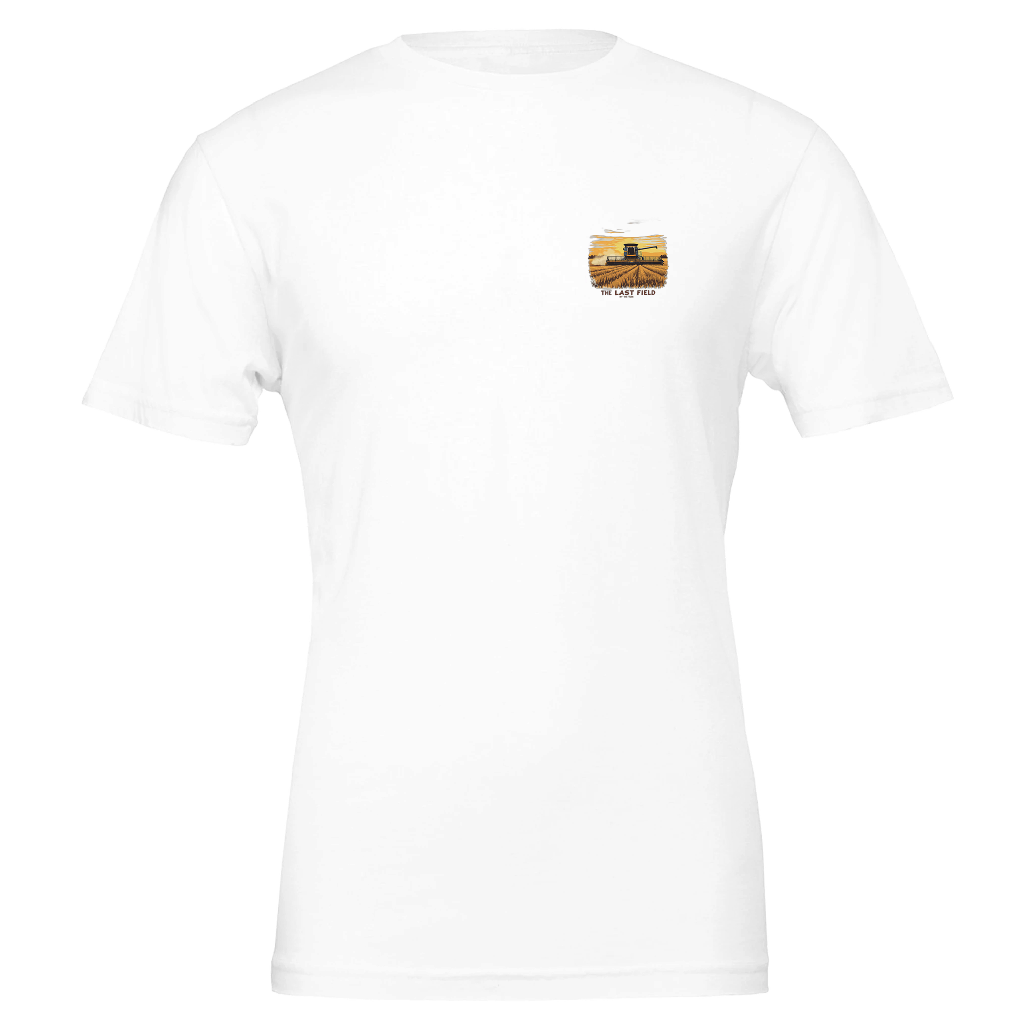 Combine Harvester Dusk Final Field T-Shirt Unisex Cotton Tee UK T-Shirt — detail view | Wild Thread Co
