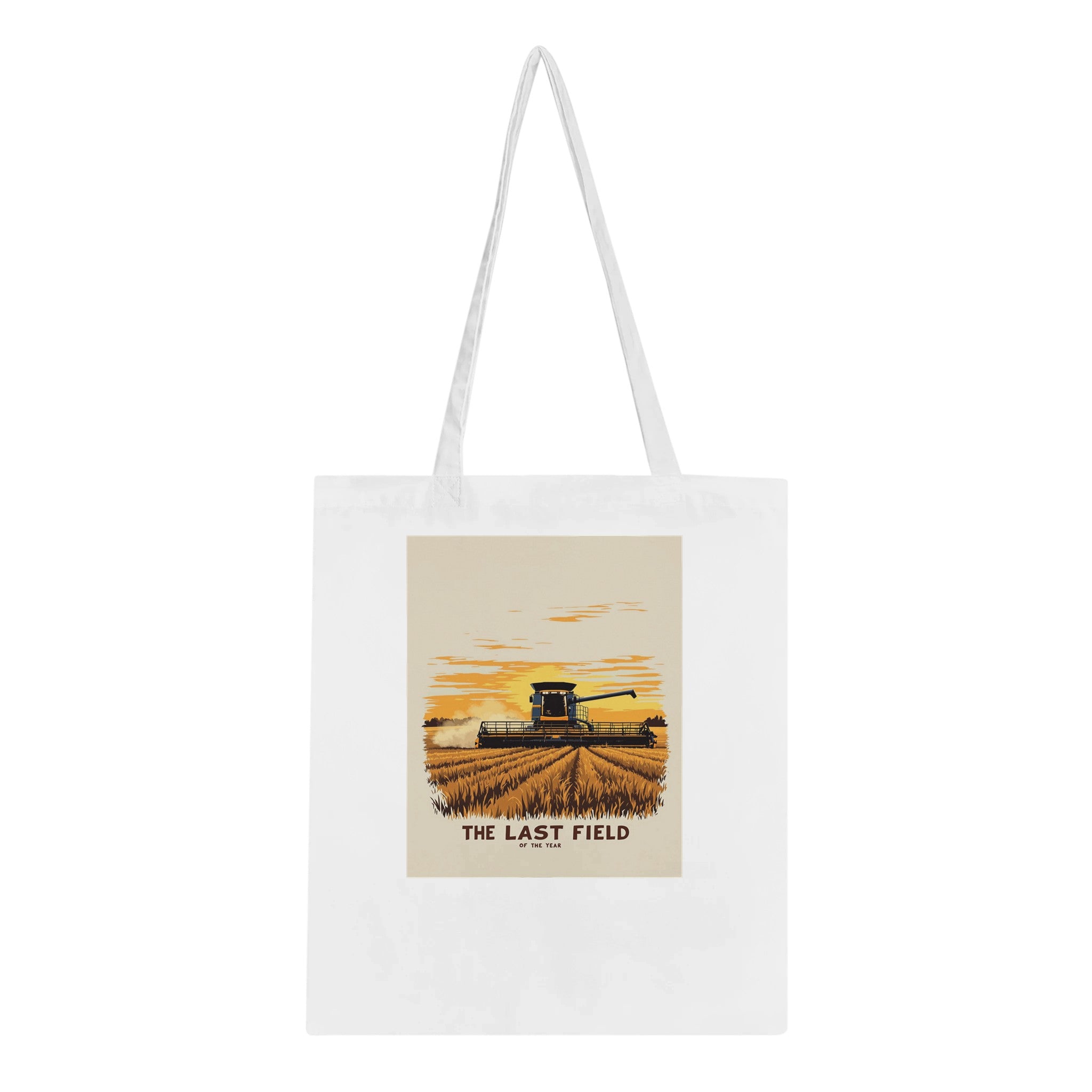 Combine Harvester Dusk Final Field Tote Bag Cotton Shopper UK