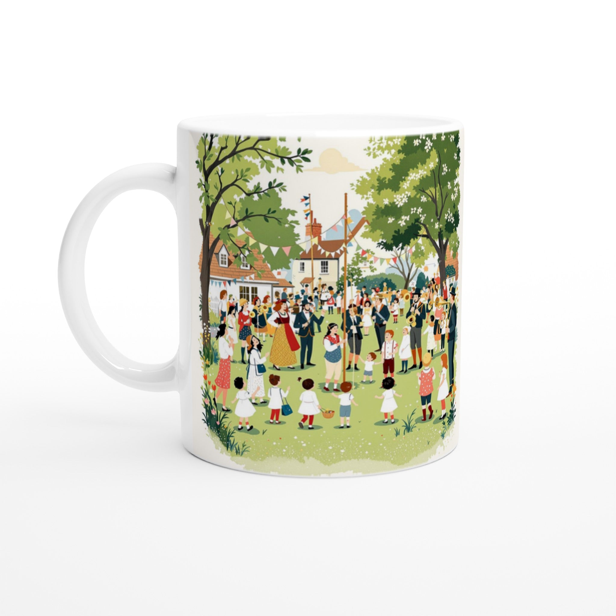 May Day Maypole Folk Tradition Coffee Tea Ceramic 11oz Mug 11 — Mug | Wild Thread Co UK