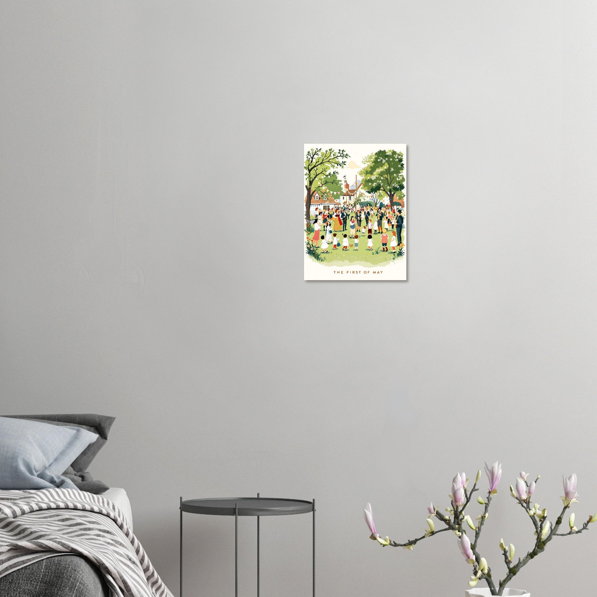 May Day Maypole Folk Tradition Art Wall Art UK Art Art Print Art Print — detail view | Wild Thread Co