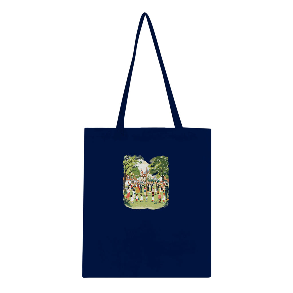 May Day Maypole Folk Tradition Cotton Shopper UK Tote Bag — detail view | Wild Thread Co