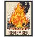 Bonfire Night Village Fire Framed Print Wall Art Ready to Hang UK — Framed Art Print | Wild Thread Co UK