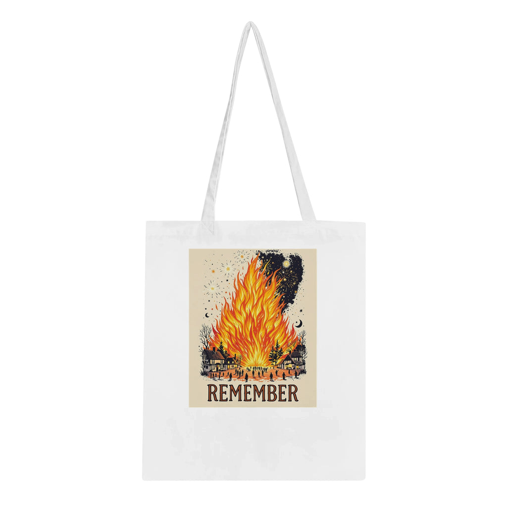 Bonfire Night Village Fire Tote Bag Cotton Shopper UK — Tote Bag | Wild Thread Co UK