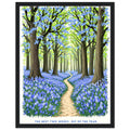 Bluebell Wood Ancient Oak Wall Art Ready to Hang UK — Framed Art Print | Wild Thread Co UK