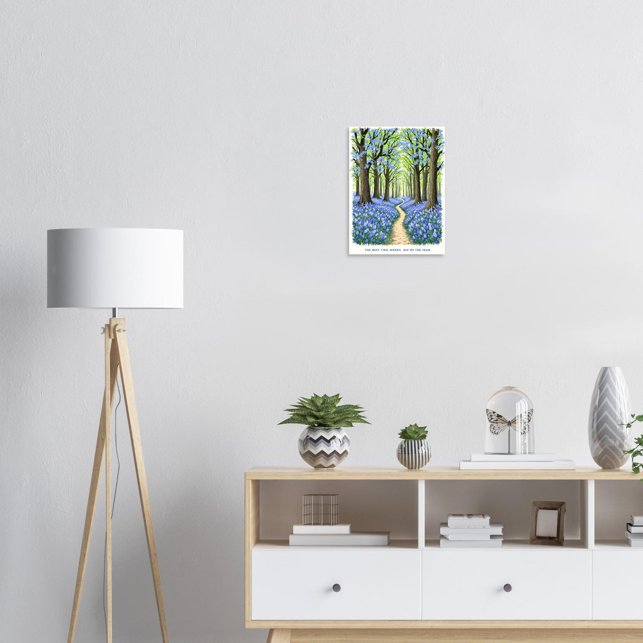 Bluebell Wood Ancient Oak British Spring A1 Art UK Art Wall Pos Art Print Poster — Art Print | Wild Thread Co UK