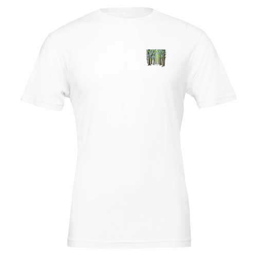 Bluebell Wood Ancient Oak T-Shirt Unisex Cotton Tee UK T-Shirt — detail view | Wild Thread Co
