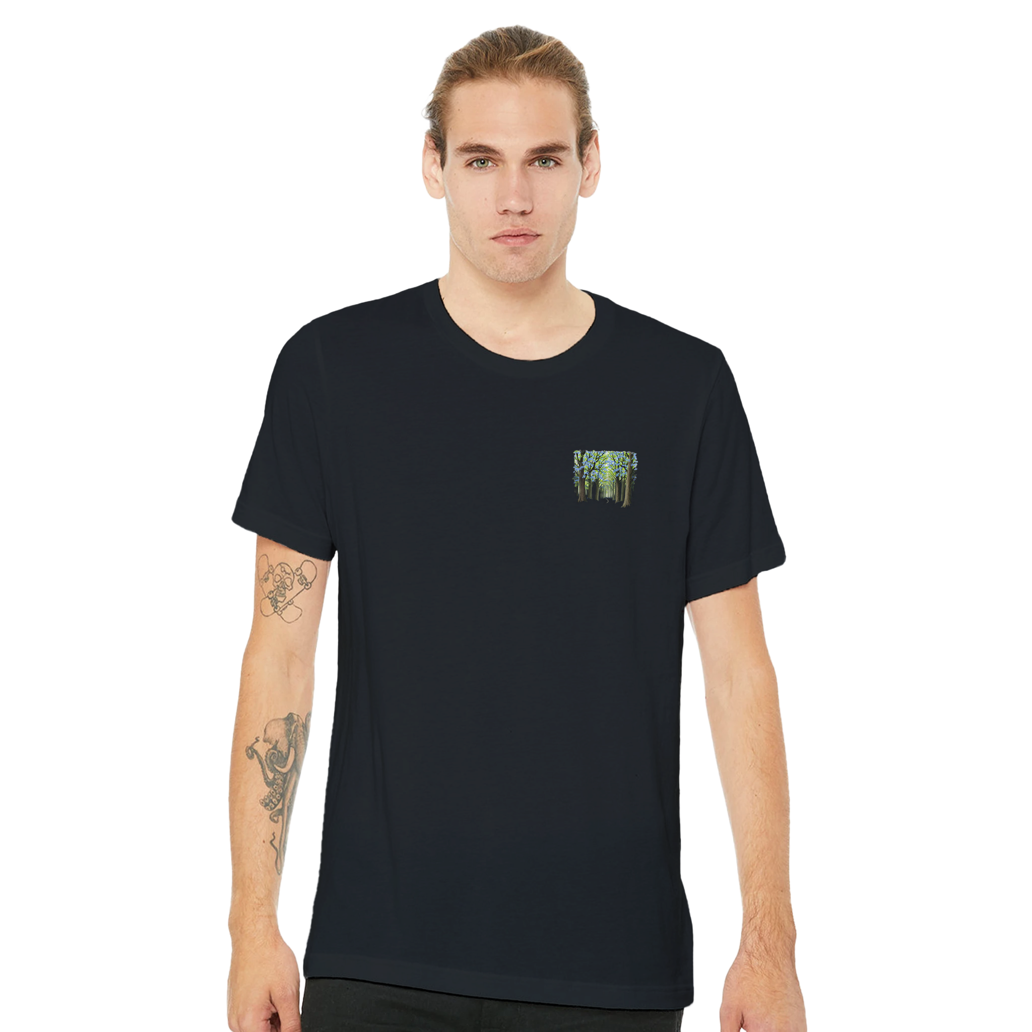 Bluebell Wood Ancient Oak T-Shirt Unisex Cotton Tee UK T-Shirt — detail view | Wild Thread Co