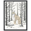 Lynx Scottish Pine Forest Ghost Framed Print Wall Art Ready to Hang — Framed Art Print | Wild Thread Co UK