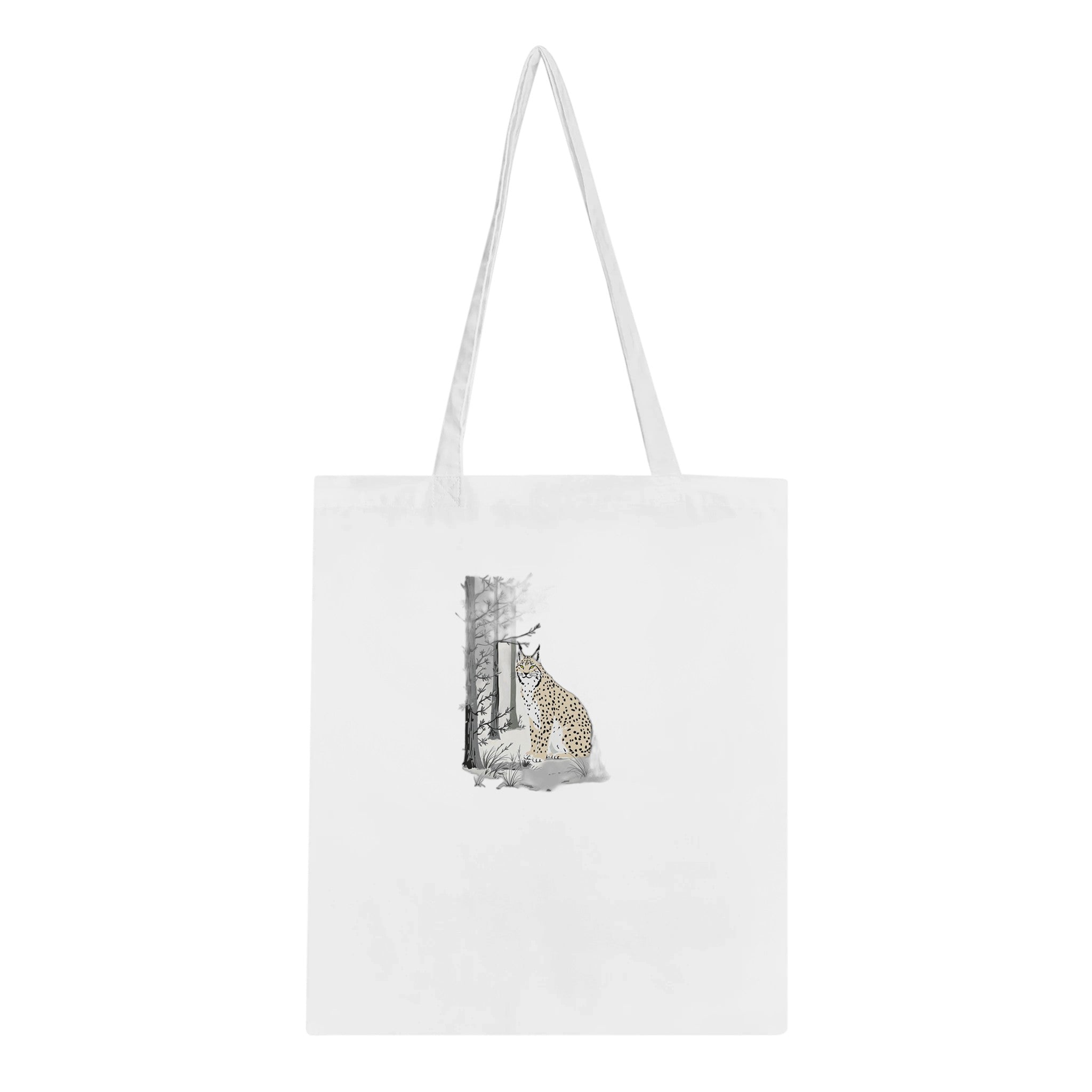 Lynx Scottish Pine Forest Ghost Cotton Shopper UK Tote Bag — detail view | Wild Thread Co