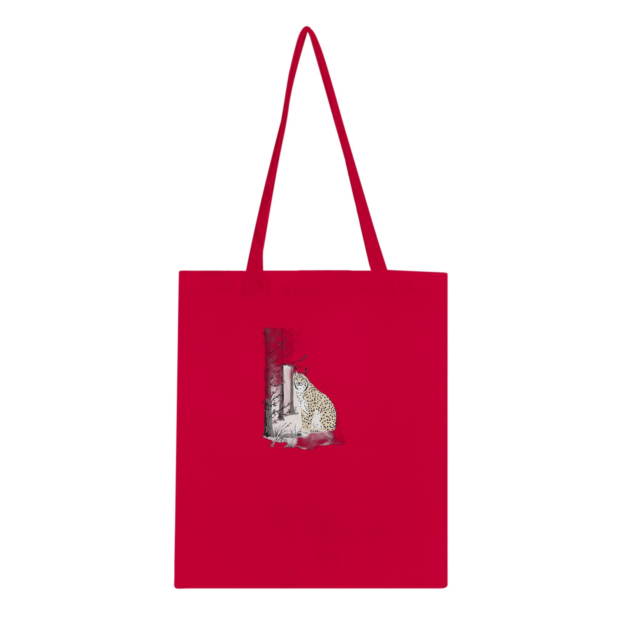 Lynx Scottish Pine Forest Ghost Cotton Shopper UK Tote Bag — detail view | Wild Thread Co