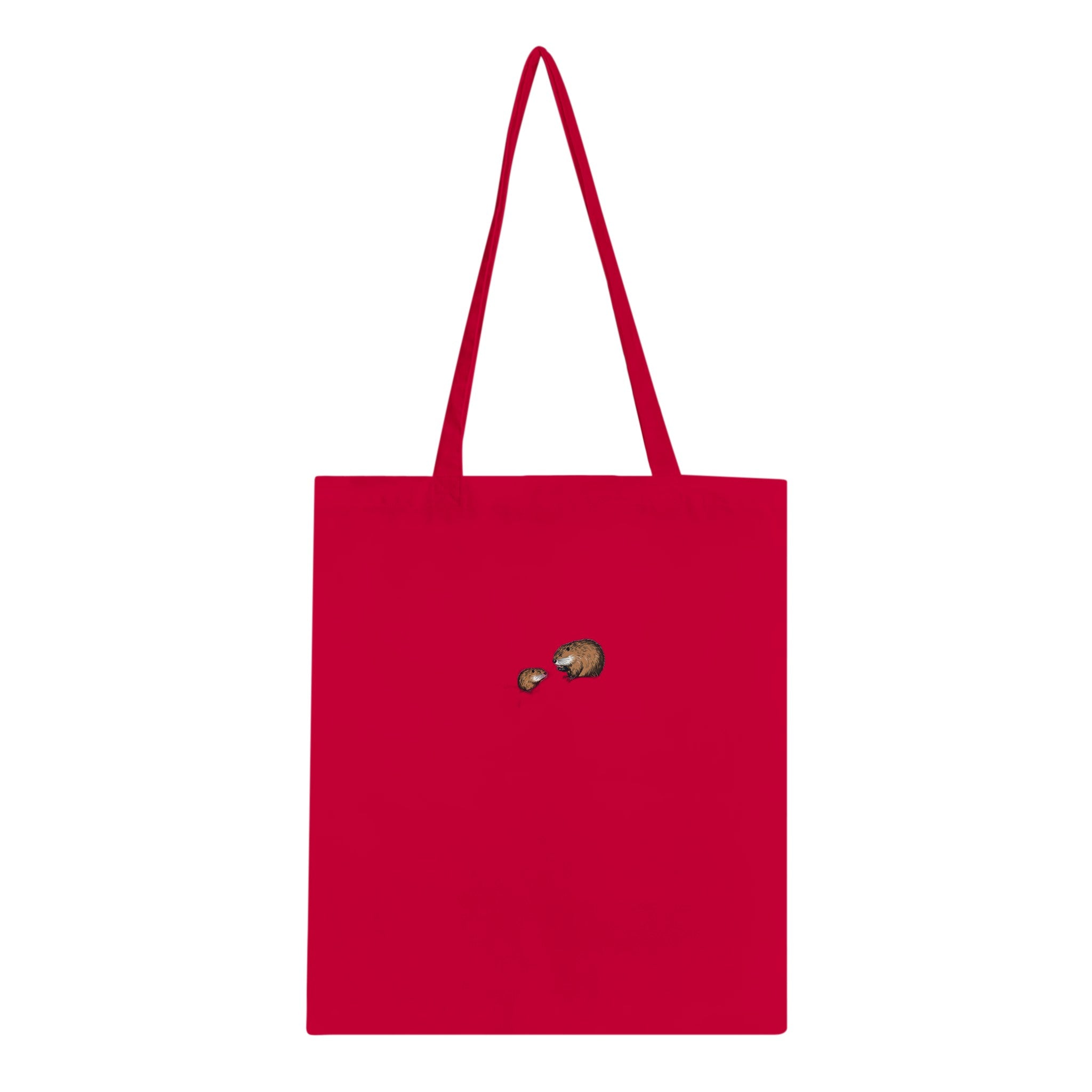 Beaver Rewilding Dam Builder Cotton Shopper UK Tote Bag — detail view | Wild Thread Co