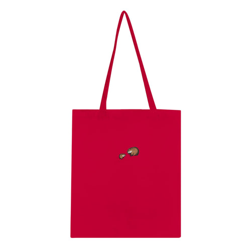 Beaver Rewilding Dam Builder Cotton Shopper UK Tote Bag — detail view | Wild Thread Co