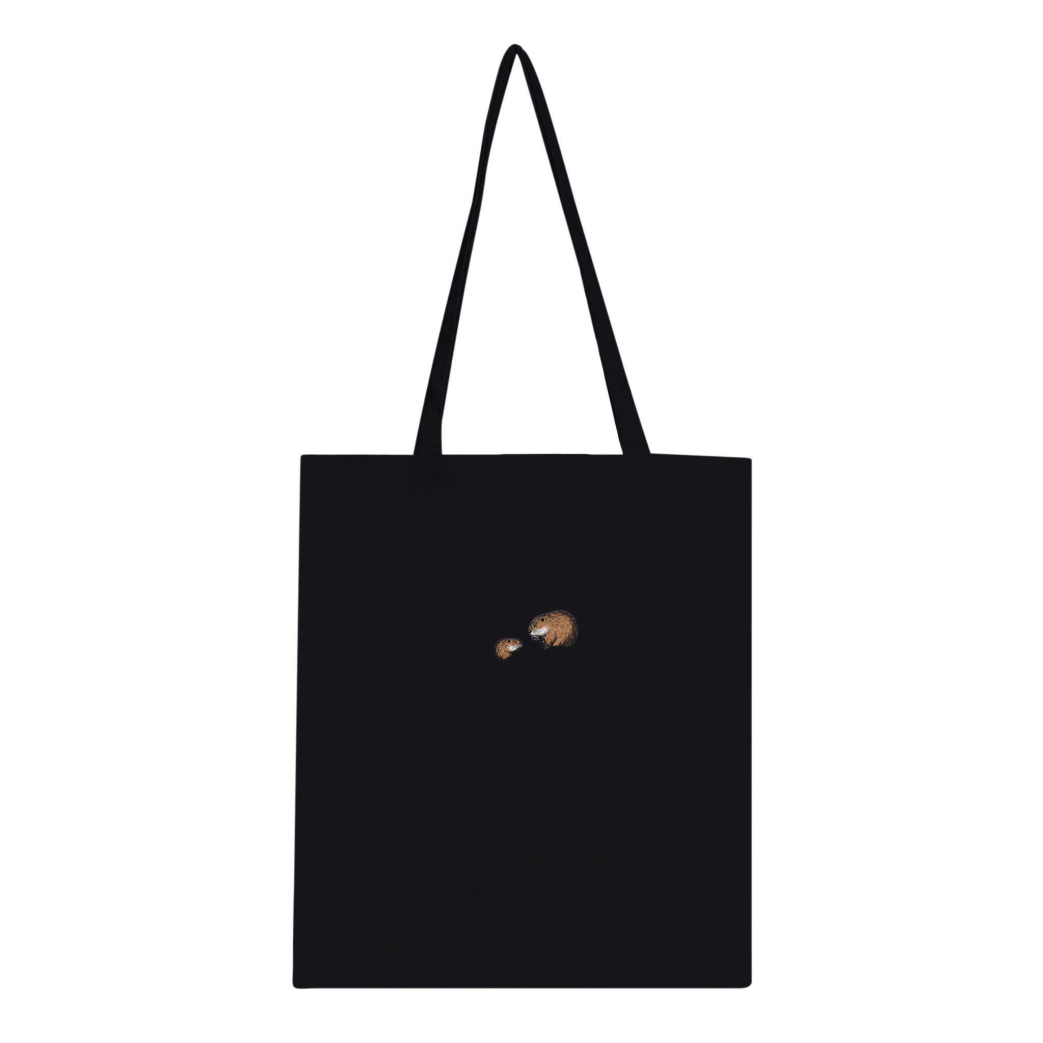 Beaver Rewilding Dam Builder Cotton Shopper UK Tote Bag — detail view | Wild Thread Co