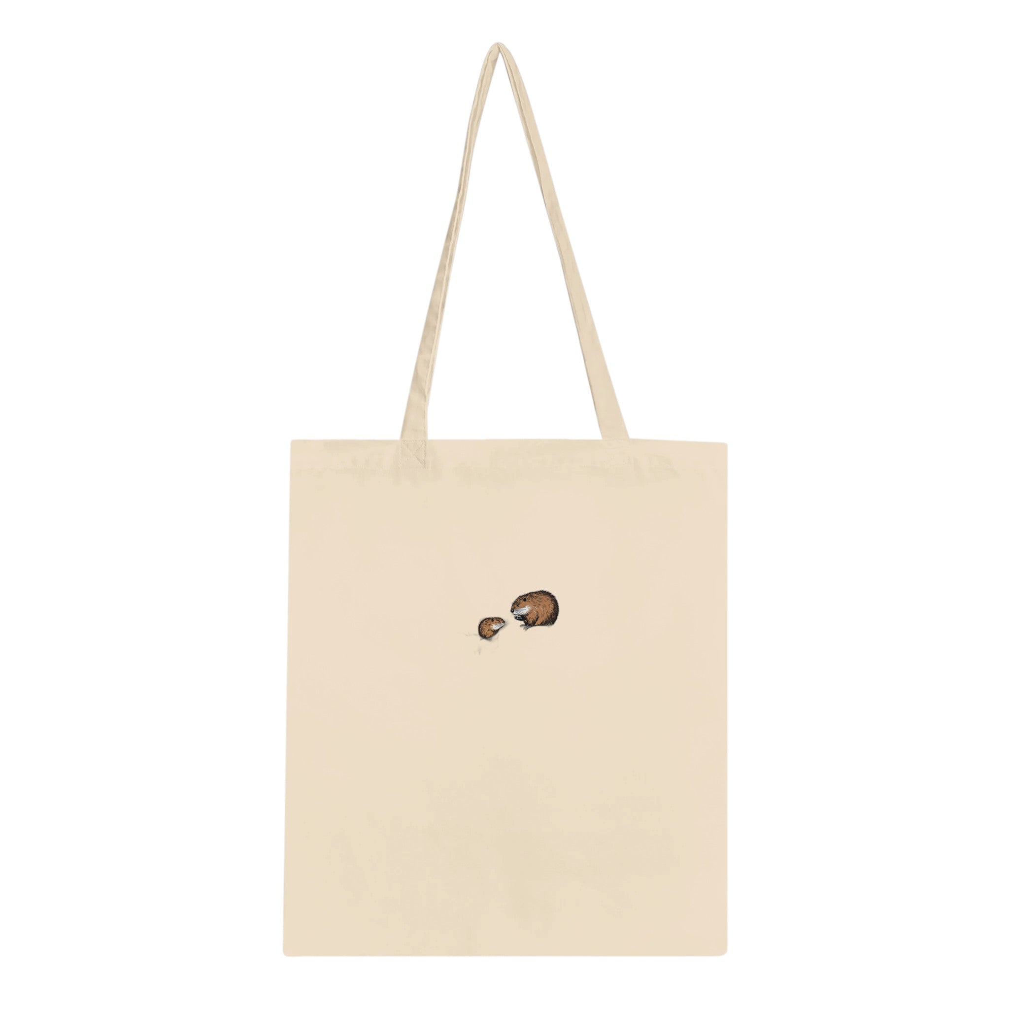 Beaver Rewilding Dam Builder Cotton Shopper UK Tote Bag — detail view | Wild Thread Co