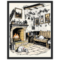 Country Pub Fireplace Sanctuary Framed Print Wall Art Ready to Hang — Framed Art Print | Wild Thread Co UK