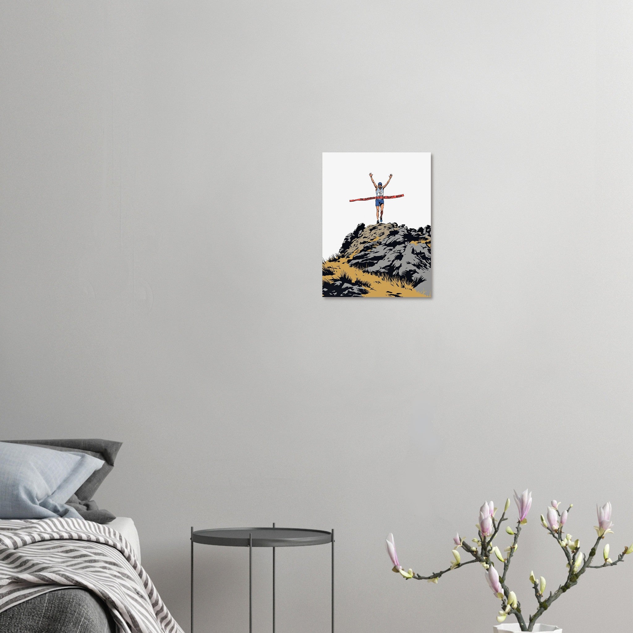 Fell Race Summit Finish Art Wall Art UK Art UK Gift Art Print Art Print — detail view | Wild Thread Co