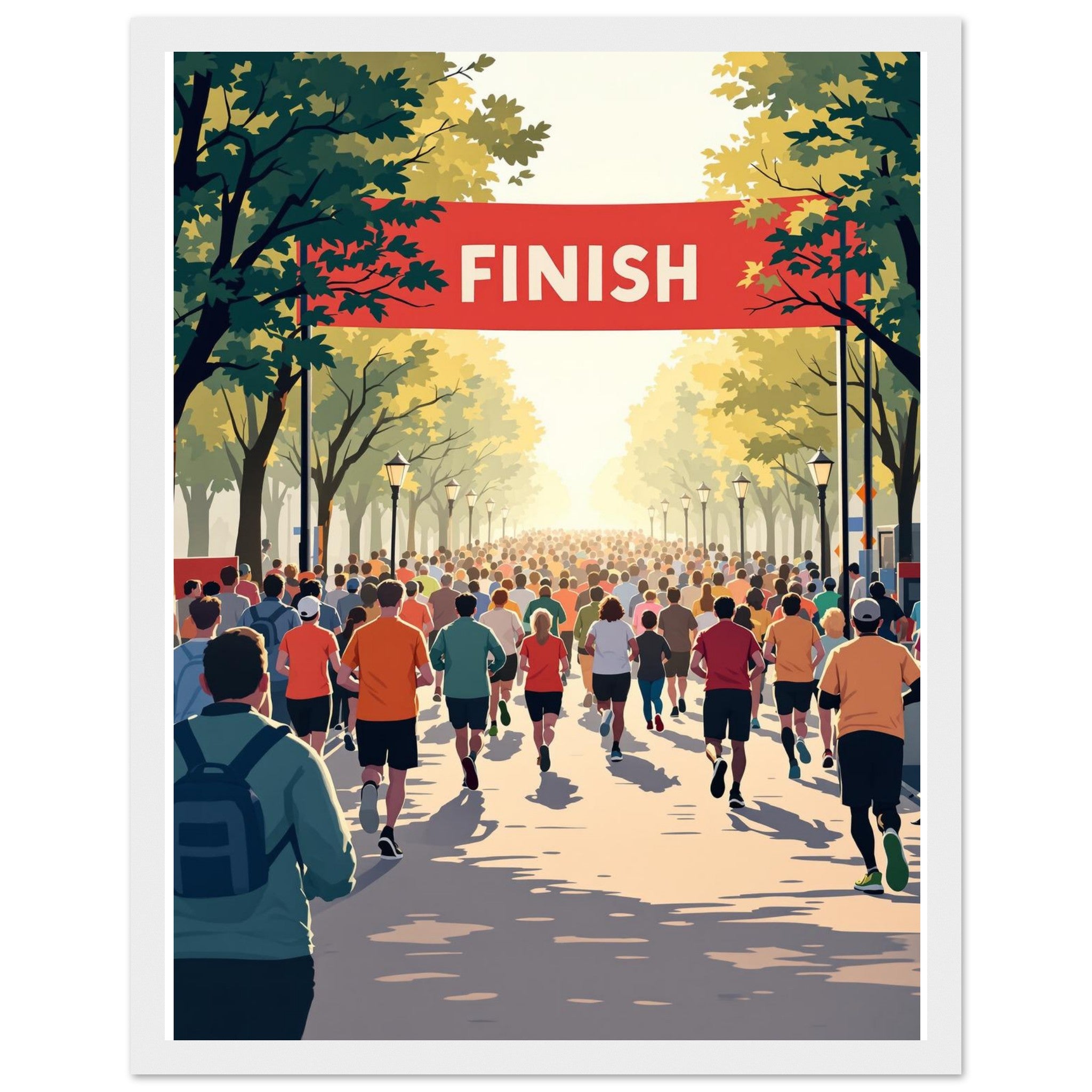 Parkrun Saturday Community 5k Framed Print Wall Art Ready to Hang UK Framed Art Print — detail view | Wild Thread Co