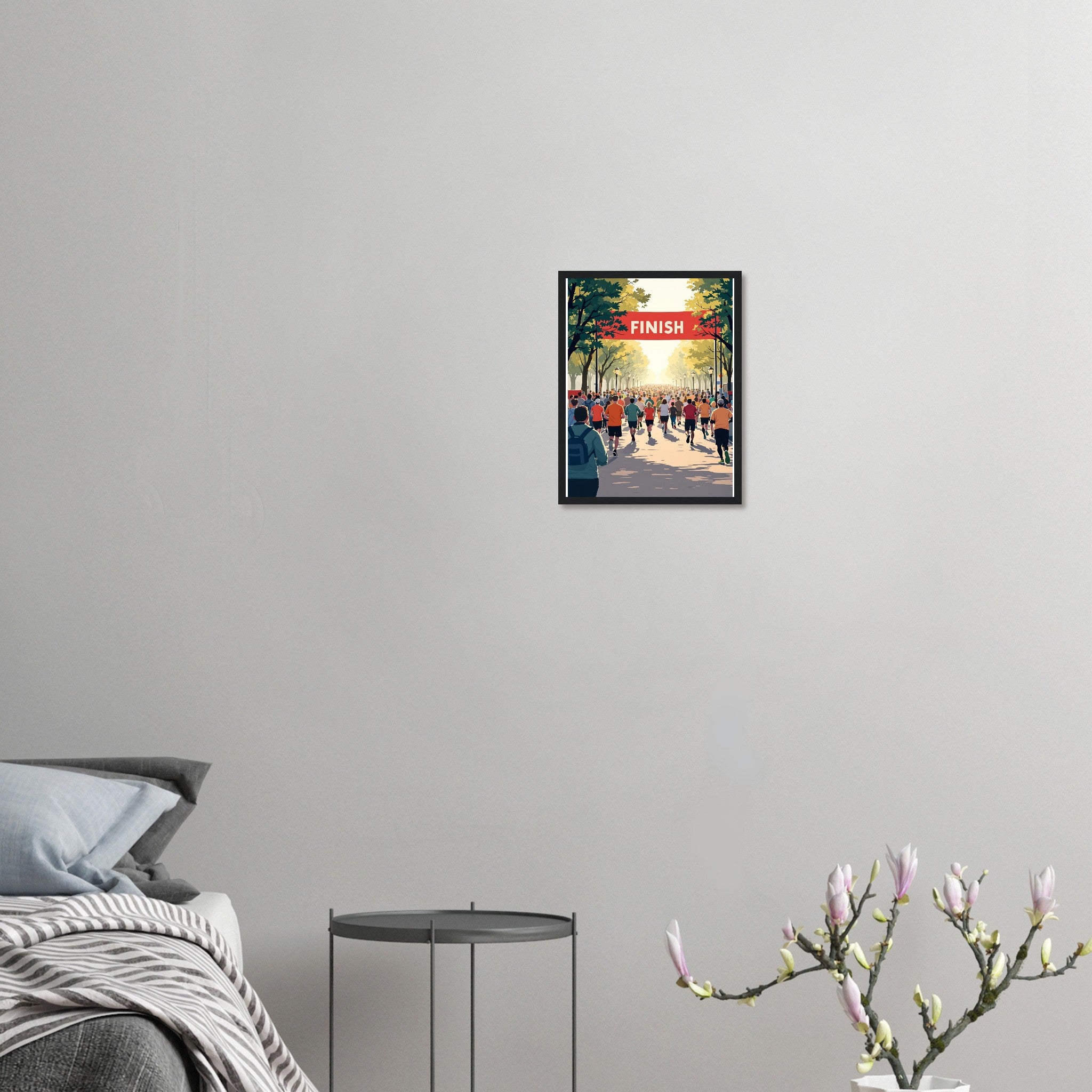 Parkrun Saturday Community 5k Framed Print Wall Art Ready to Hang UK Framed Art Print — detail view | Wild Thread Co