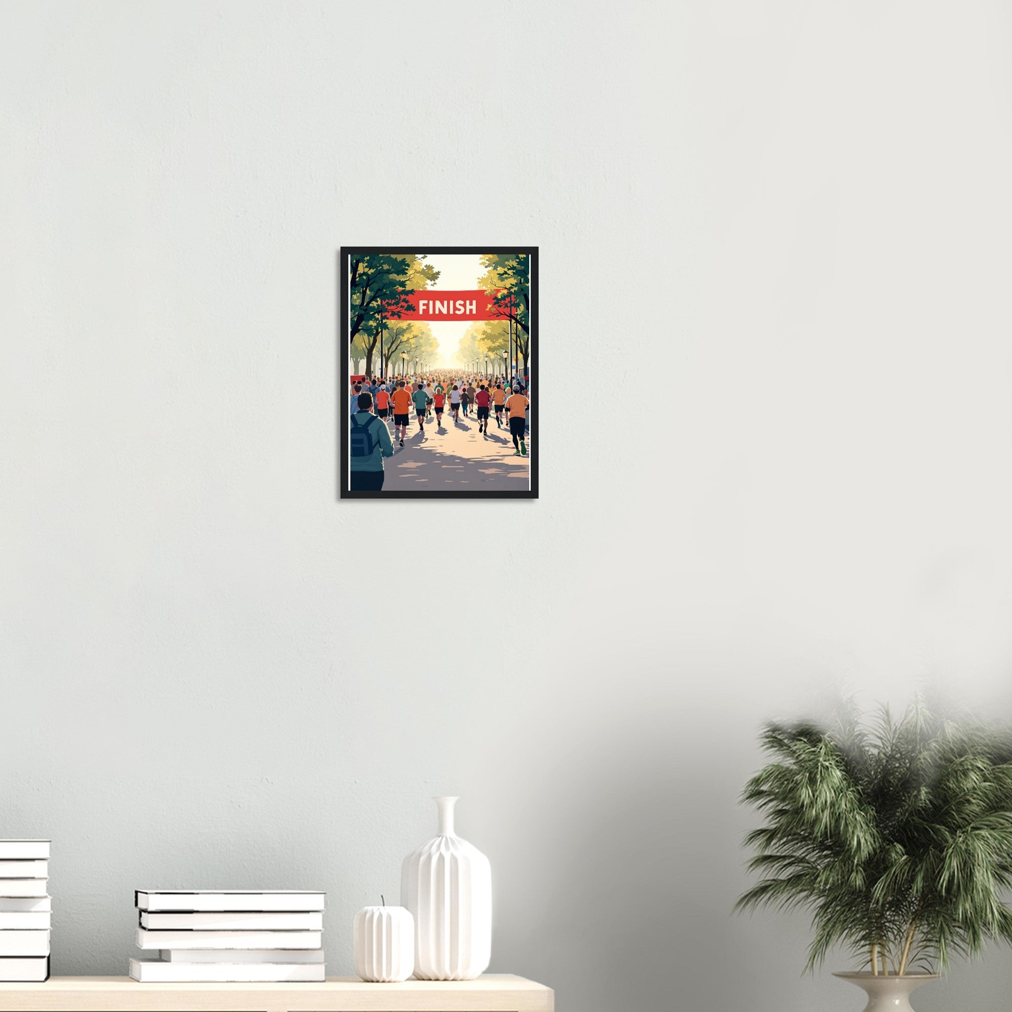 Parkrun Saturday Community 5k Framed Print Wall Art Ready to Hang UK Framed Art Print — detail view | Wild Thread Co