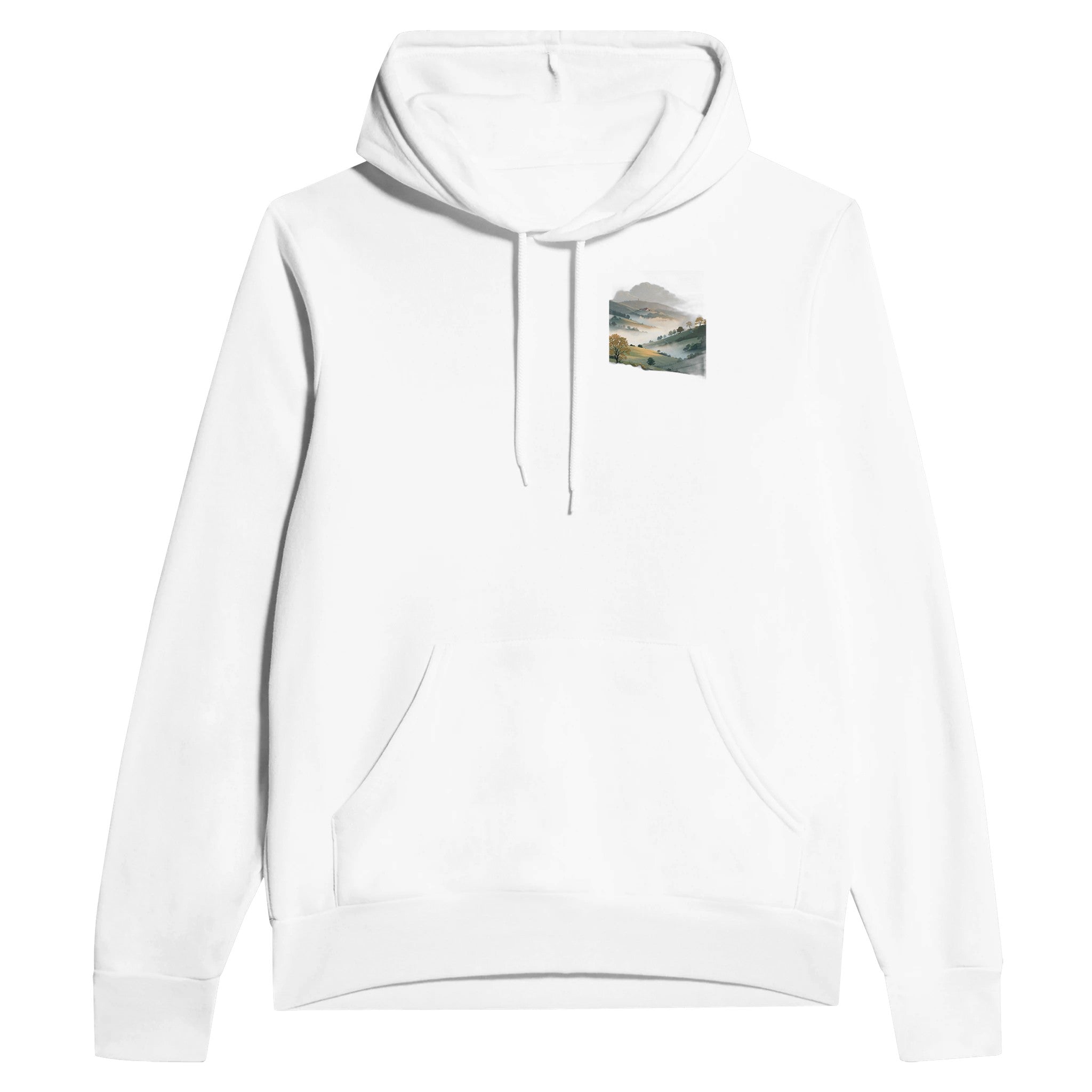 Morning Mist Valley Farm Hoodie Pullover Unisex Cotton UK — Hoodie | Wild Thread Co UK