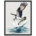 Osprey Diving Fishing River Framed Print Wall Art Ready to Hang UK — Framed Art Print | Wild Thread Co UK