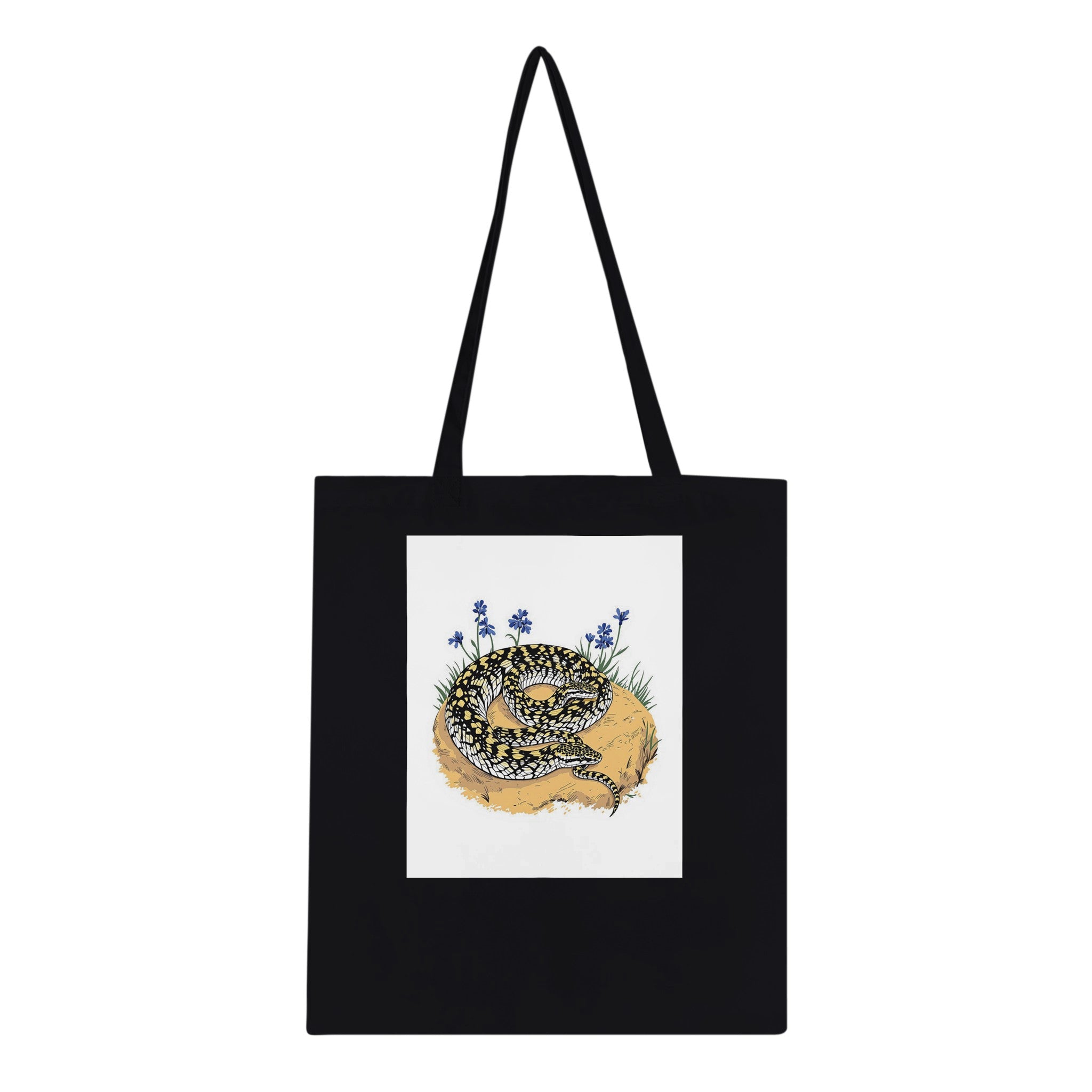 Adder Basking Rock Cotton Shopper UK Tote Bag — detail view | Wild Thread Co