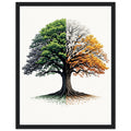 Oak Tree Four Seasons Framed Print Wall Art Ready to Hang UK — Framed Art Print | Wild Thread Co UK