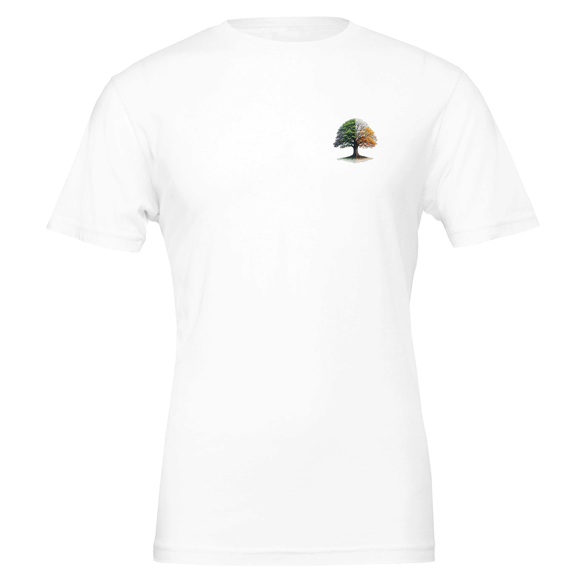 Oak Tree Four Seasons T-Shirt Unisex Cotton Tee UK T-Shirt — detail view | Wild Thread Co