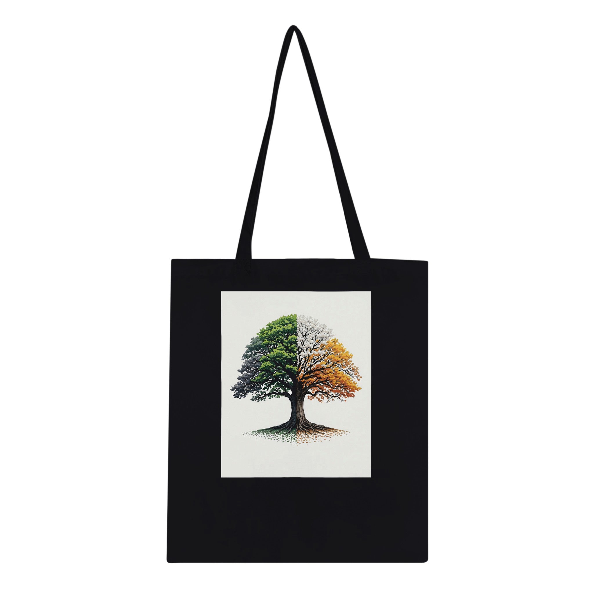 Oak Tree Four Seasons Cotton Shopper UK Tote Bag — detail view | Wild Thread Co
