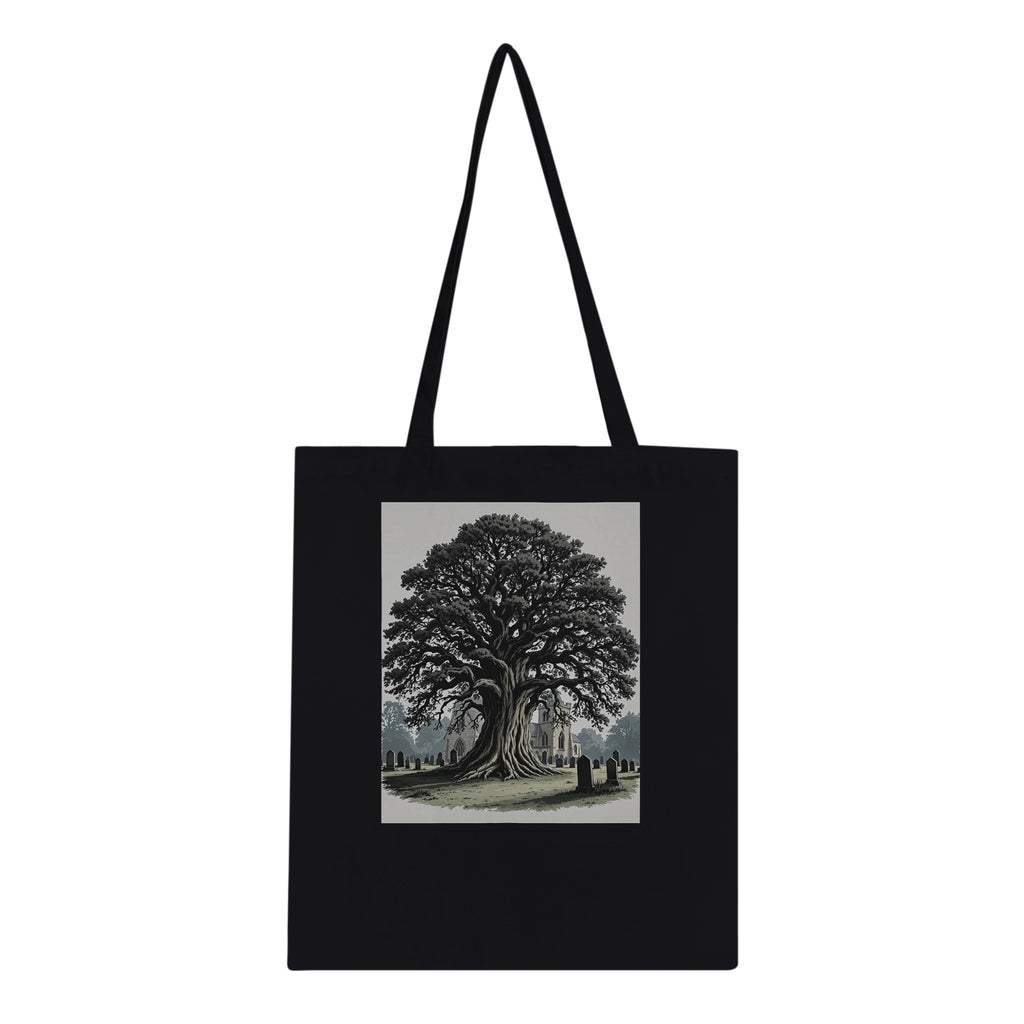 Ancient Yew Churchyard Cotton Shopper UK Tote Bag UK Gift Tote Bag — detail view | Wild Thread Co