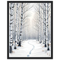 Silver Birch Winter Light Woodland Framed Print Wall Art Ready to — Framed Art Print | Wild Thread Co UK