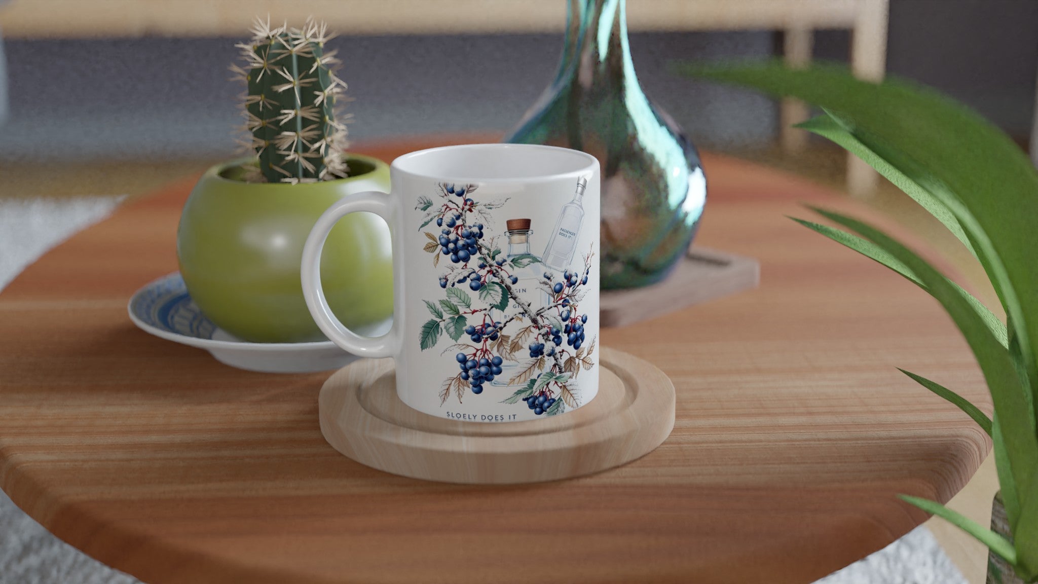 Sloe Berry Blackthorn Frost Gin Coffee Tea Ceramic 11oz Mug 1 Mug — detail view | Wild Thread Co