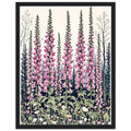 Foxglove Woodland Clearing Bees Framed Print Wall Art Ready to Hang — Framed Art Print | Wild Thread Co UK