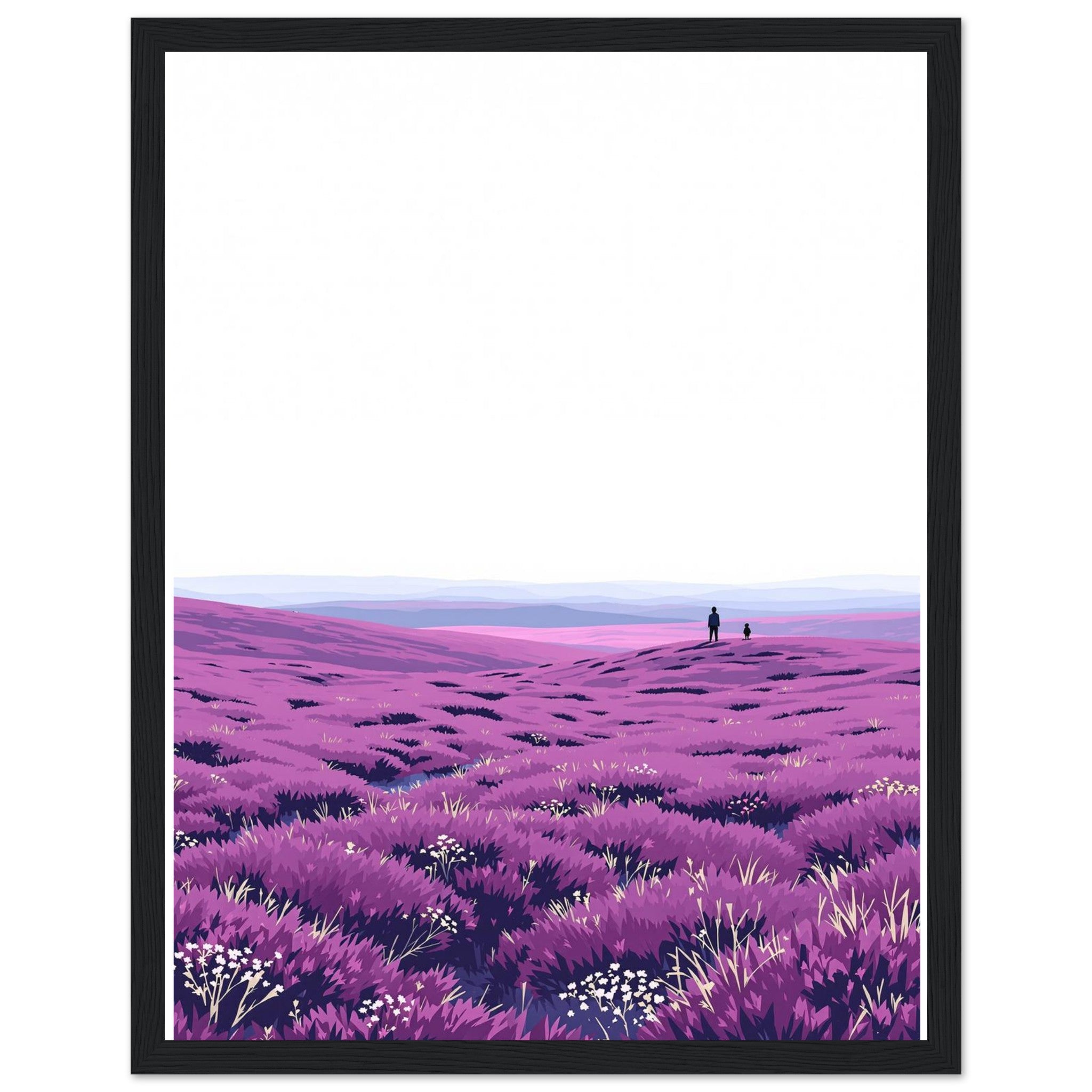 Heather Moor Purple August Framed Print Wall Art Ready to Hang UK — Framed Art Print | Wild Thread Co UK
