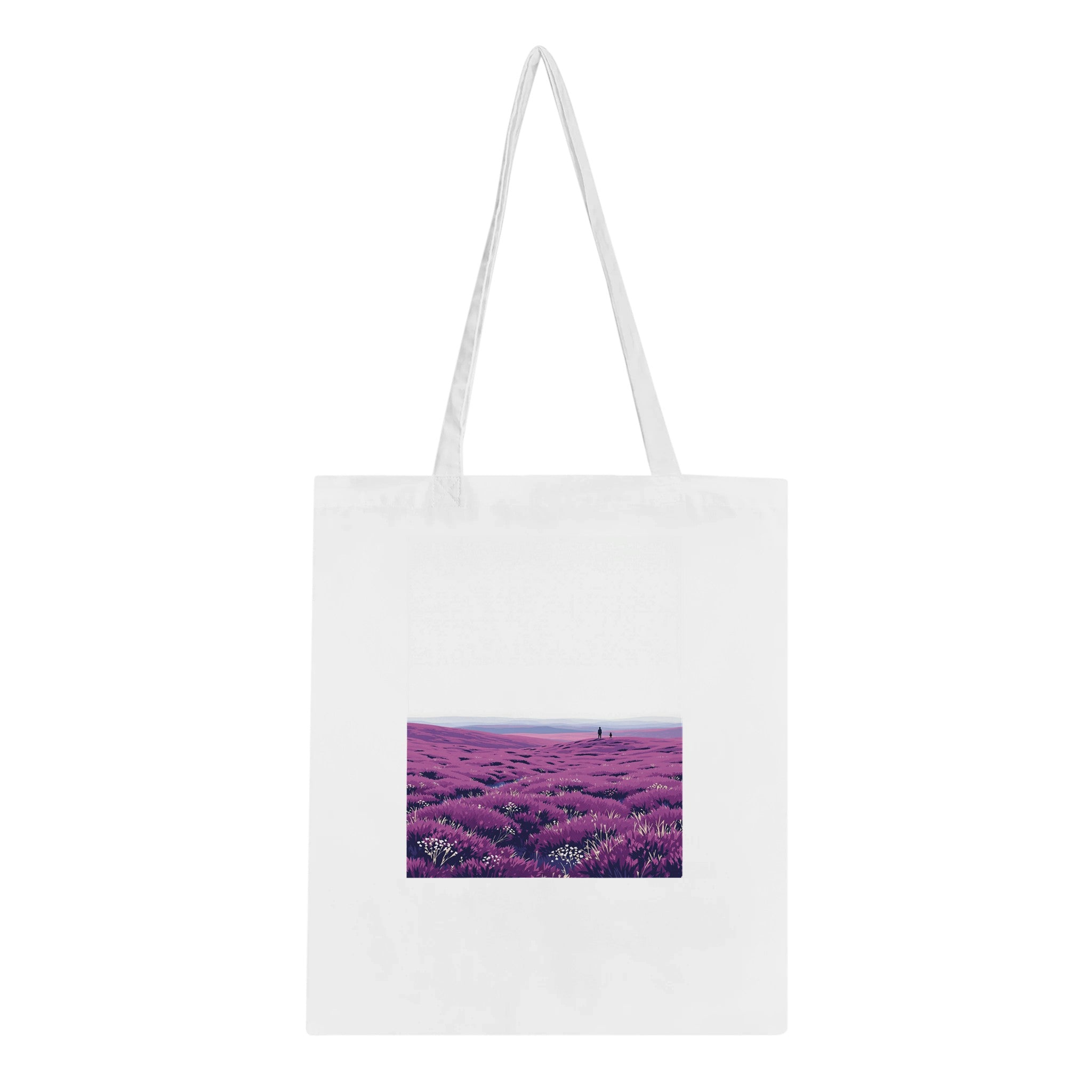 Heather Moor Purple August Cotton Shopper UK Tote Bag UK Gift Tote Bag — detail view | Wild Thread Co