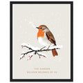 Winter Robin Snow Garden Framed Print Wall Art Ready to Hang UK — Framed Art Print | Wild Thread Co UK