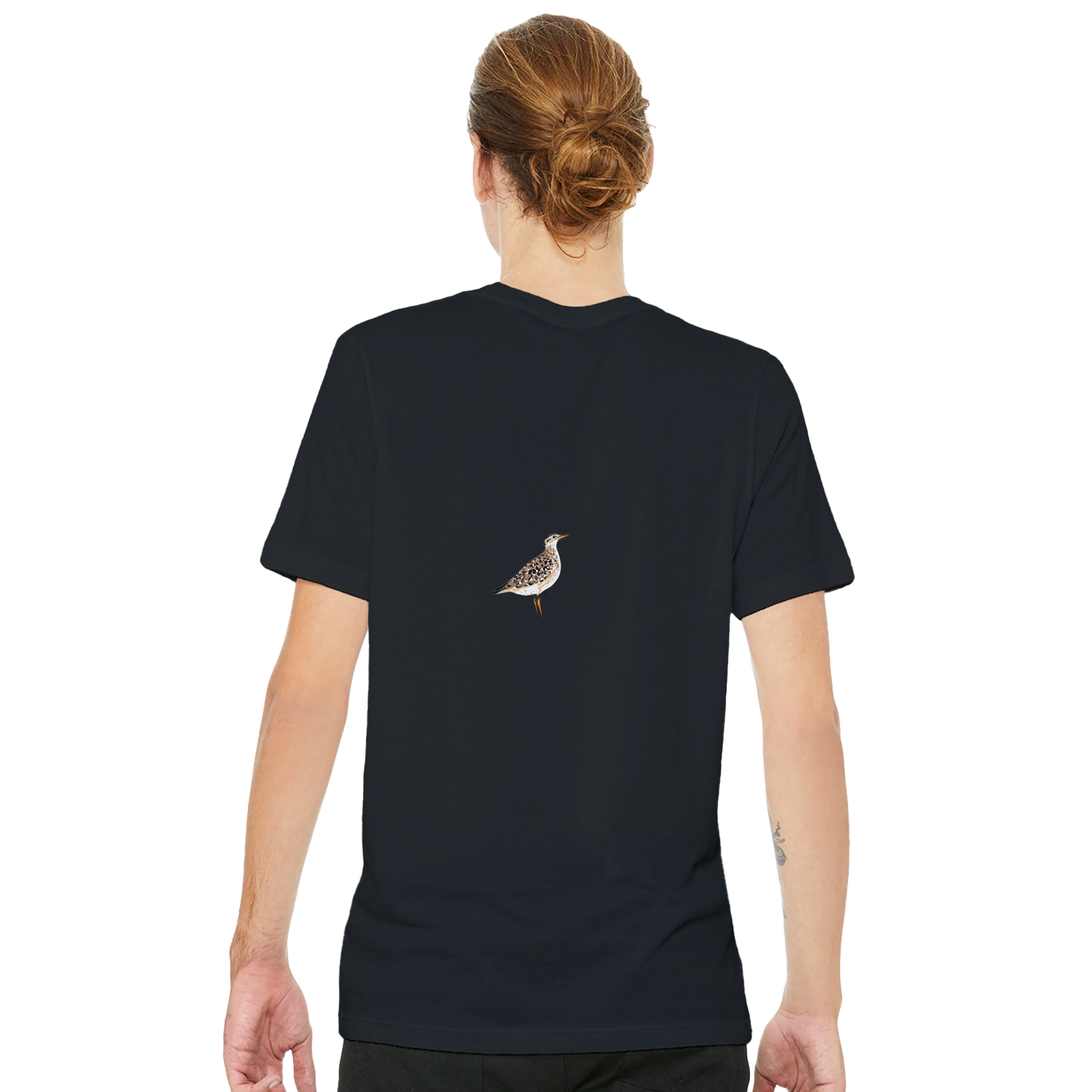 Curlew Calling Moorland T-Shirt Unisex Cotton Tee UK T-Shirt — detail view | Wild Thread Co