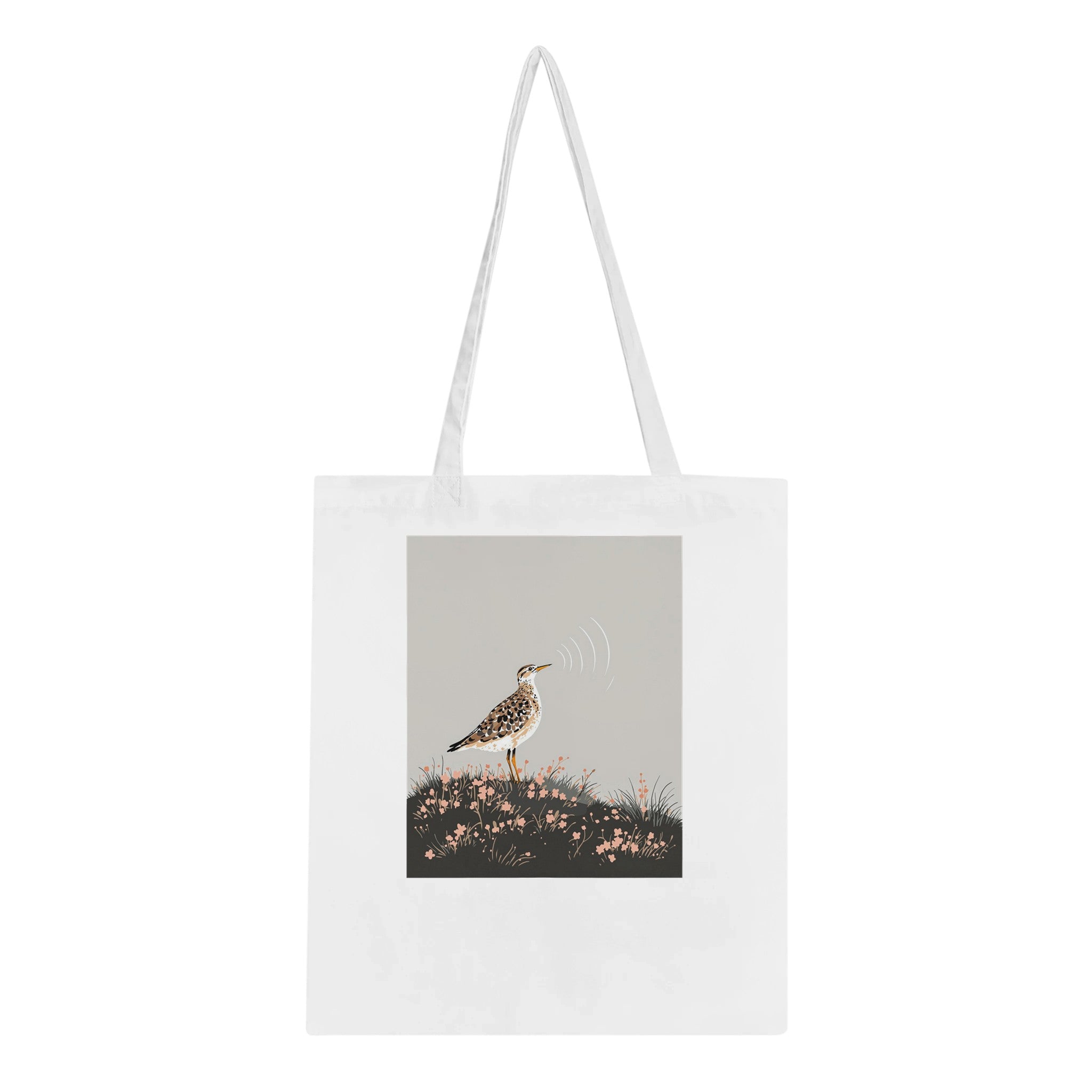 Curlew Calling Moorland Tote Bag Cotton Shopper UK Tote Bag — detail view | Wild Thread Co