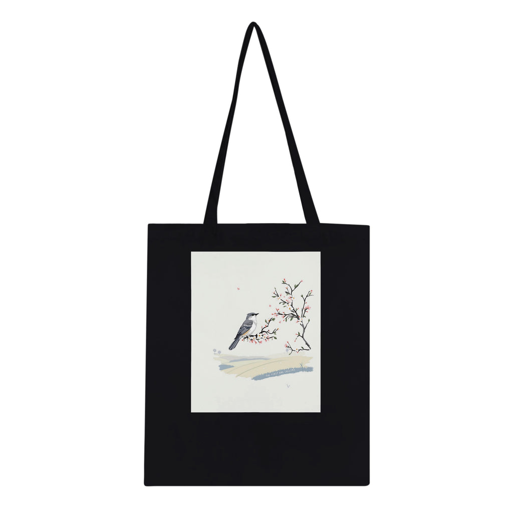 Cuckoo Spring Hawthorn Blossom Cotton Shopper UK Tote Bag — detail view | Wild Thread Co