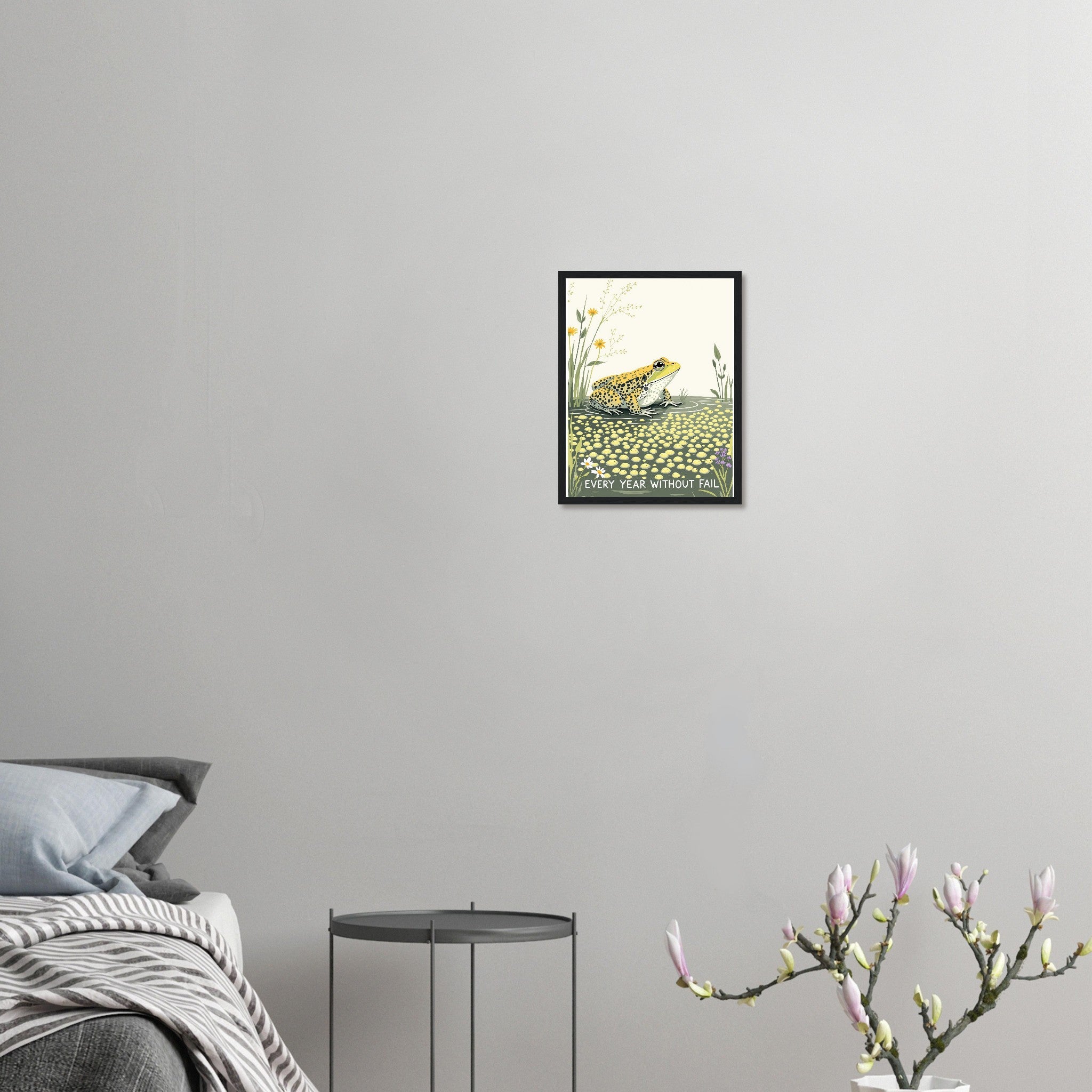 Common Frog Pond Spawn Spring Framed Print Wall Art Ready to Hang UK Framed Art Print — detail view | Wild Thread Co