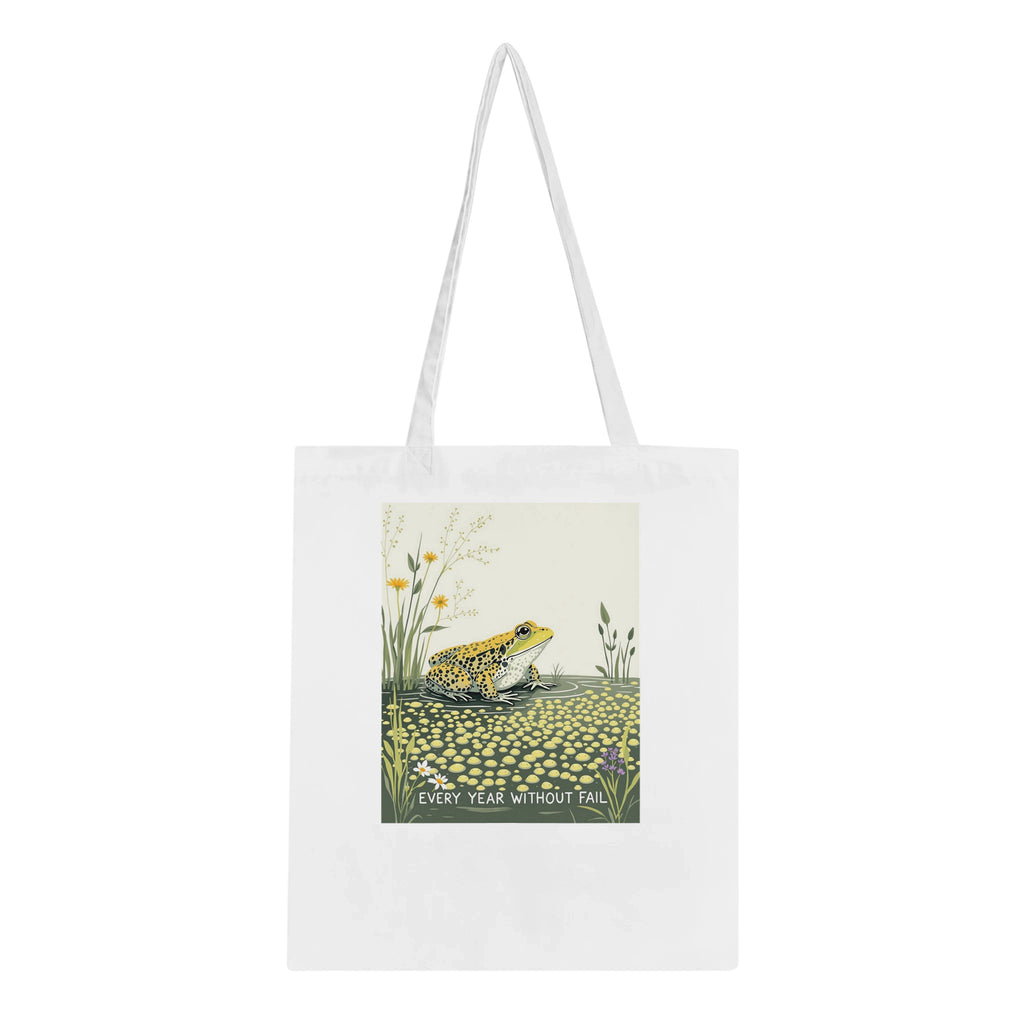 Common Frog Pond Spawn Spring Cotton Shopper UK Tote Bag — detail view | Wild Thread Co