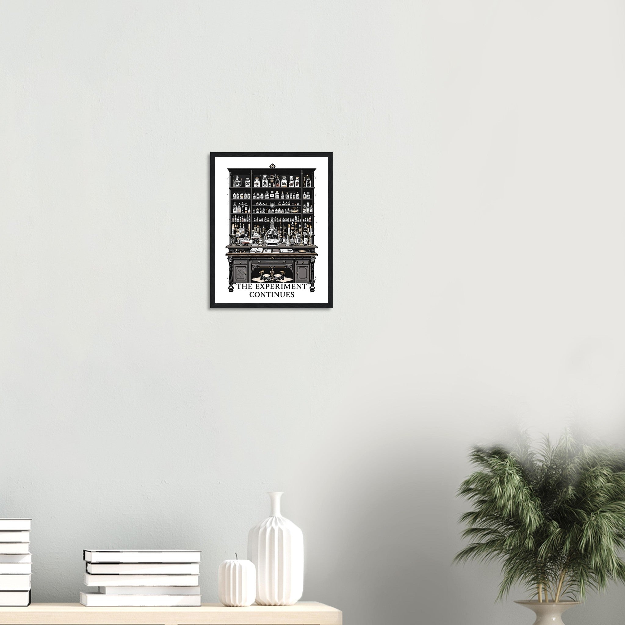 Dark Academia Victorian Laboratory Framed Print Wall Art Ready to Framed Art Print — detail view | Wild Thread Co