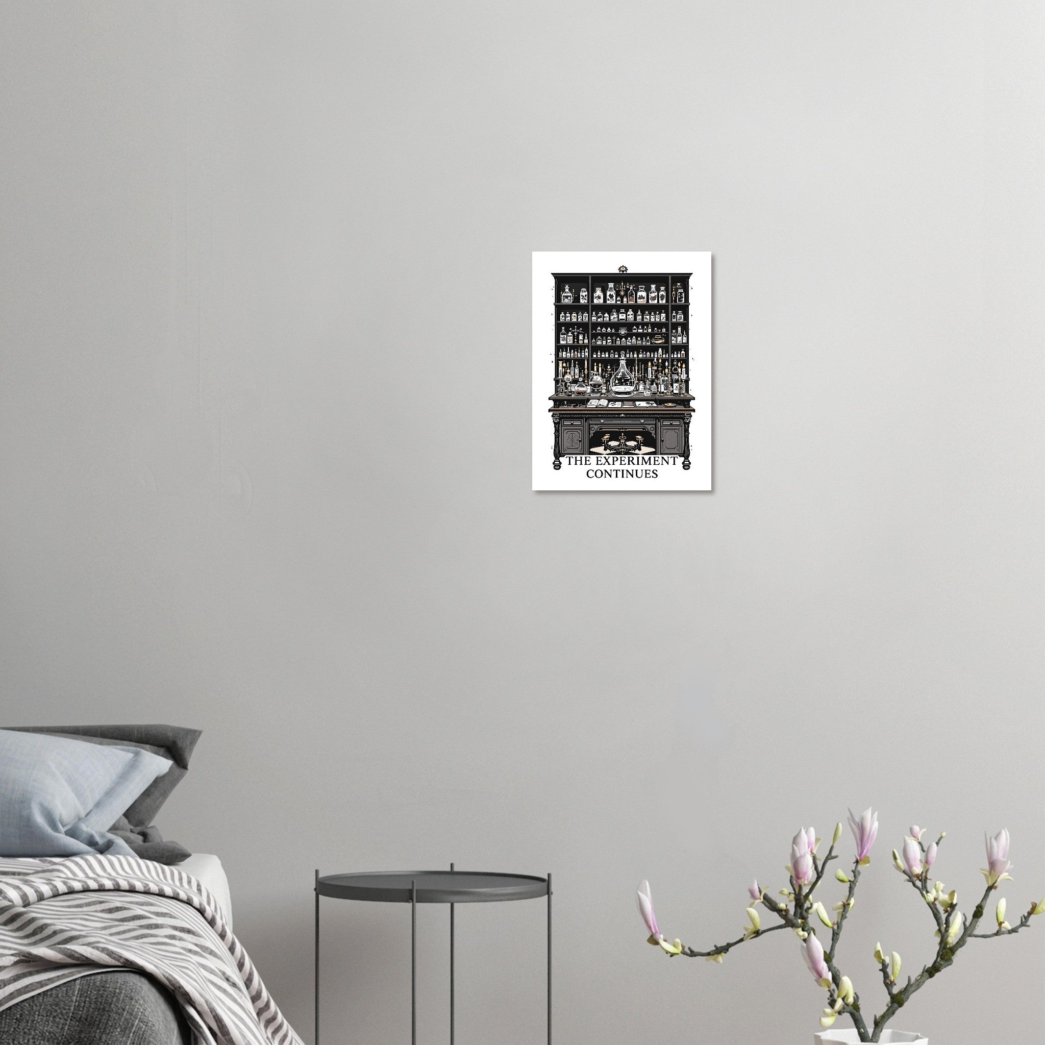 The Experiment Continues Victorian Laboratory Dark Academia Science Art Print Po Art Print — detail view | Wild Thread Co